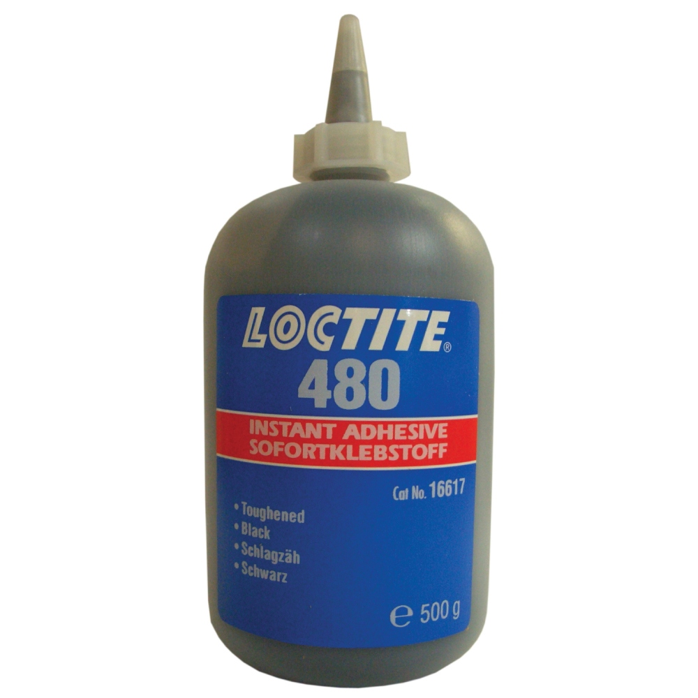 Keo dán nhanh chịu lực Loctite 480 màu đen chai 500g