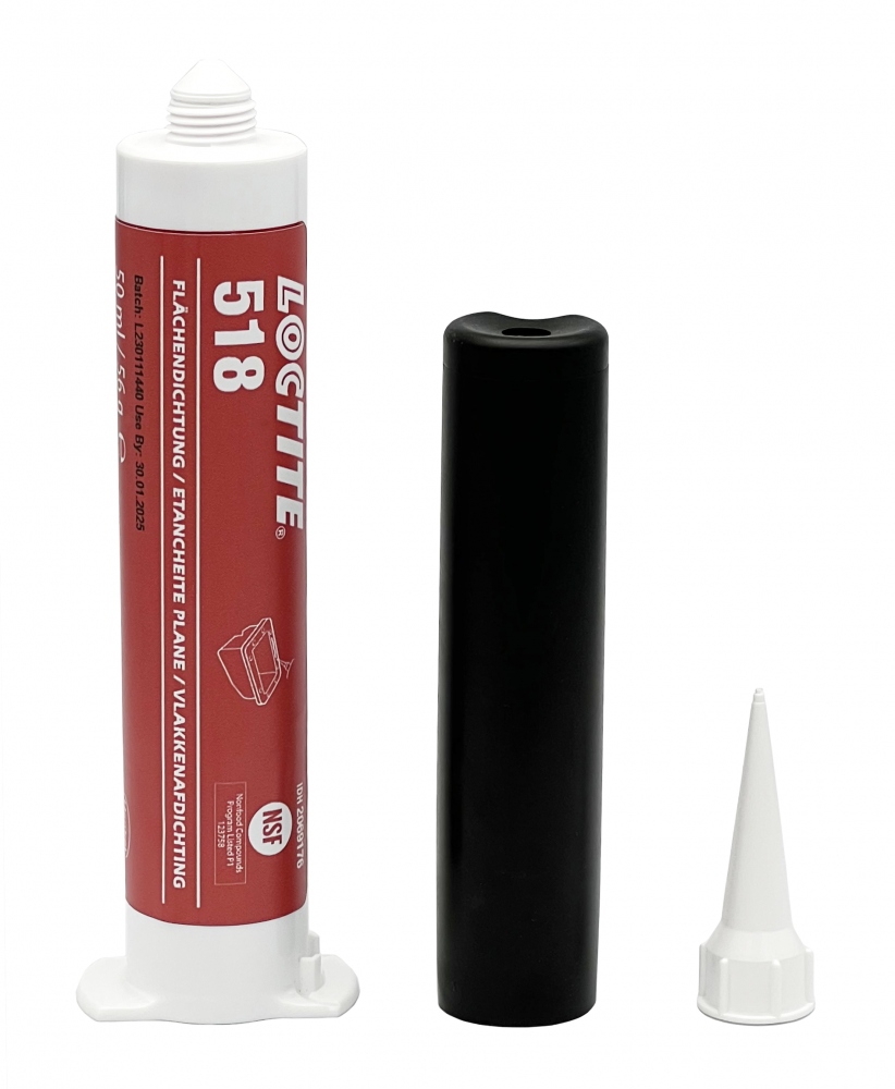 Keo dán gioăng lỏng Loctite 518 độ bền trung bình màu đỏ dạng ống 50ml