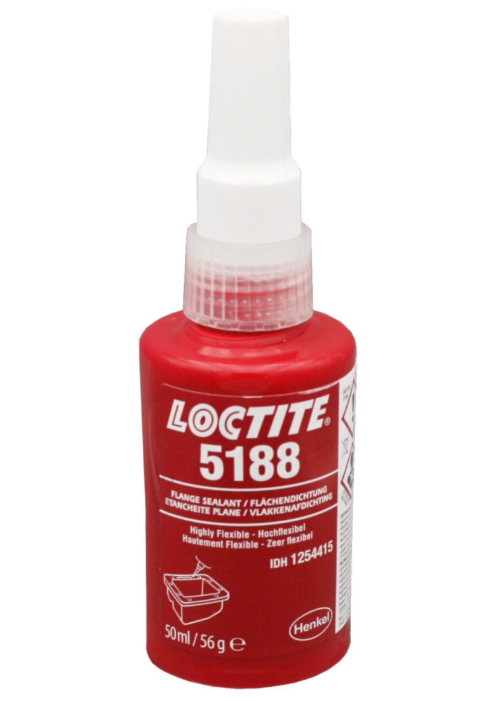 Keo làm kín mặt bích kỵ khí linh hoạt Loctite 5188 màu đỏ 50ml