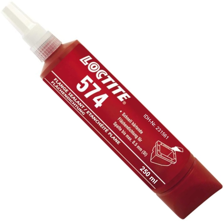 Keo làm kín dạng lỏng Loctite 574 màu cam tuýp 250ml