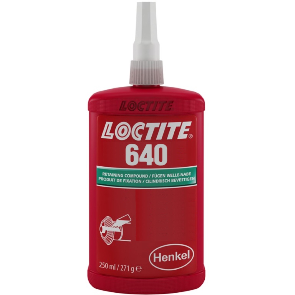 Keo giữ mối ghép Loctite 640 khô chậm độ bền cao màu xanh lá 250ml