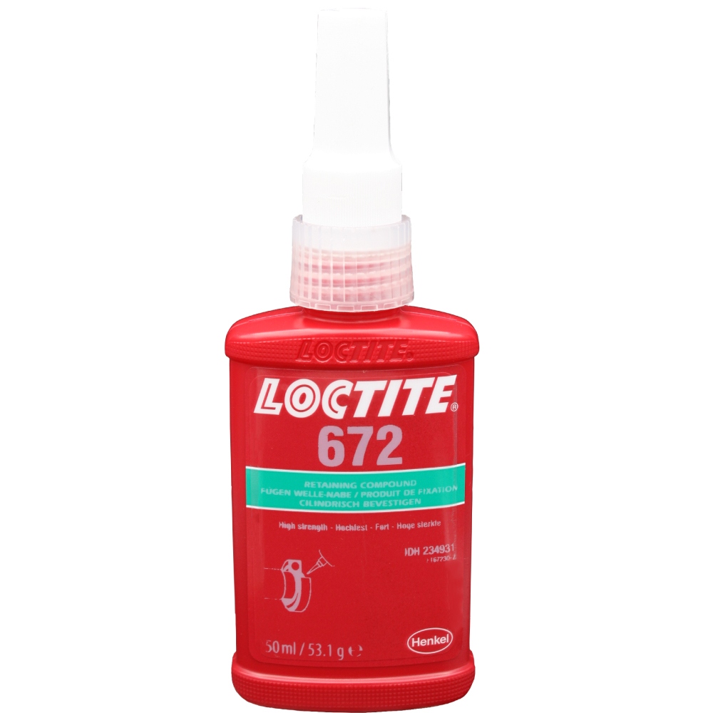 Keo giữ trục kỵ khí Loctite 672 phát quang chai 50ml