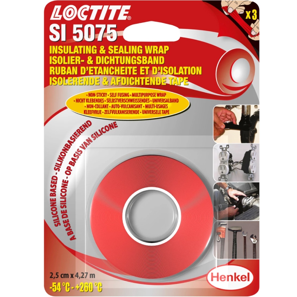 Băng cao su silicone tự dính làm kín và cách điện Loctite SI 5075 2.5x427cm