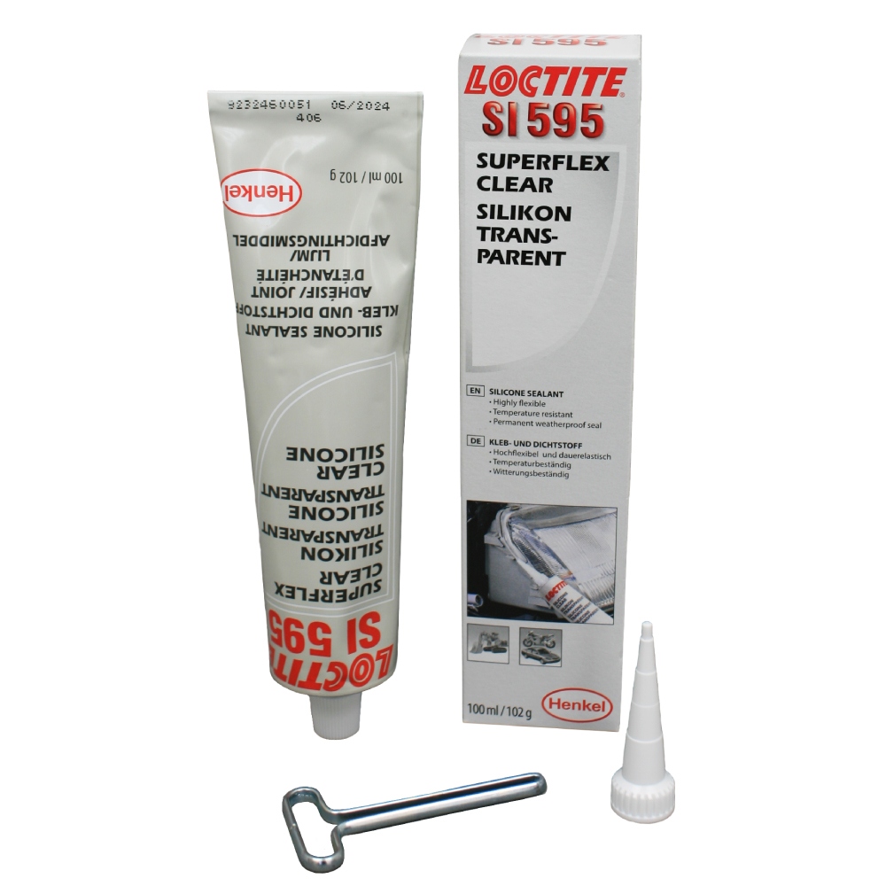 Keo silicone lưu hóa Loctite SI 595 dạng bột nhão màu trong suốt tuýp 100ml