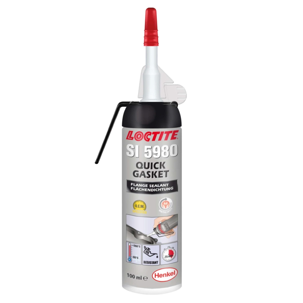 Gioăng cao su Silicone đàn hồi Loctite SI 5980 màu đen 100ml tạo gioăng nhanh