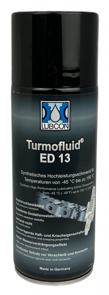 Dầu bôi trơn tổng hợp Lubcon Turmofluid ED 13 dạng bình xịt 400ml
