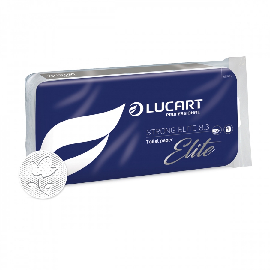 Giấy vệ sinh Lucart Strong 8.3 Comfort, bột giấy nguyên chất, 3 lớp, 250 tờ, 30m