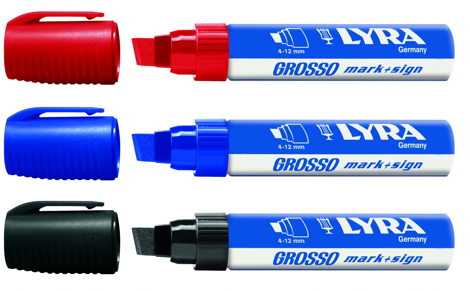 Bút lông dầu Lyra 40300 Mark+Sign GROSSO ngòi lớn 4-12 mm không xóa được