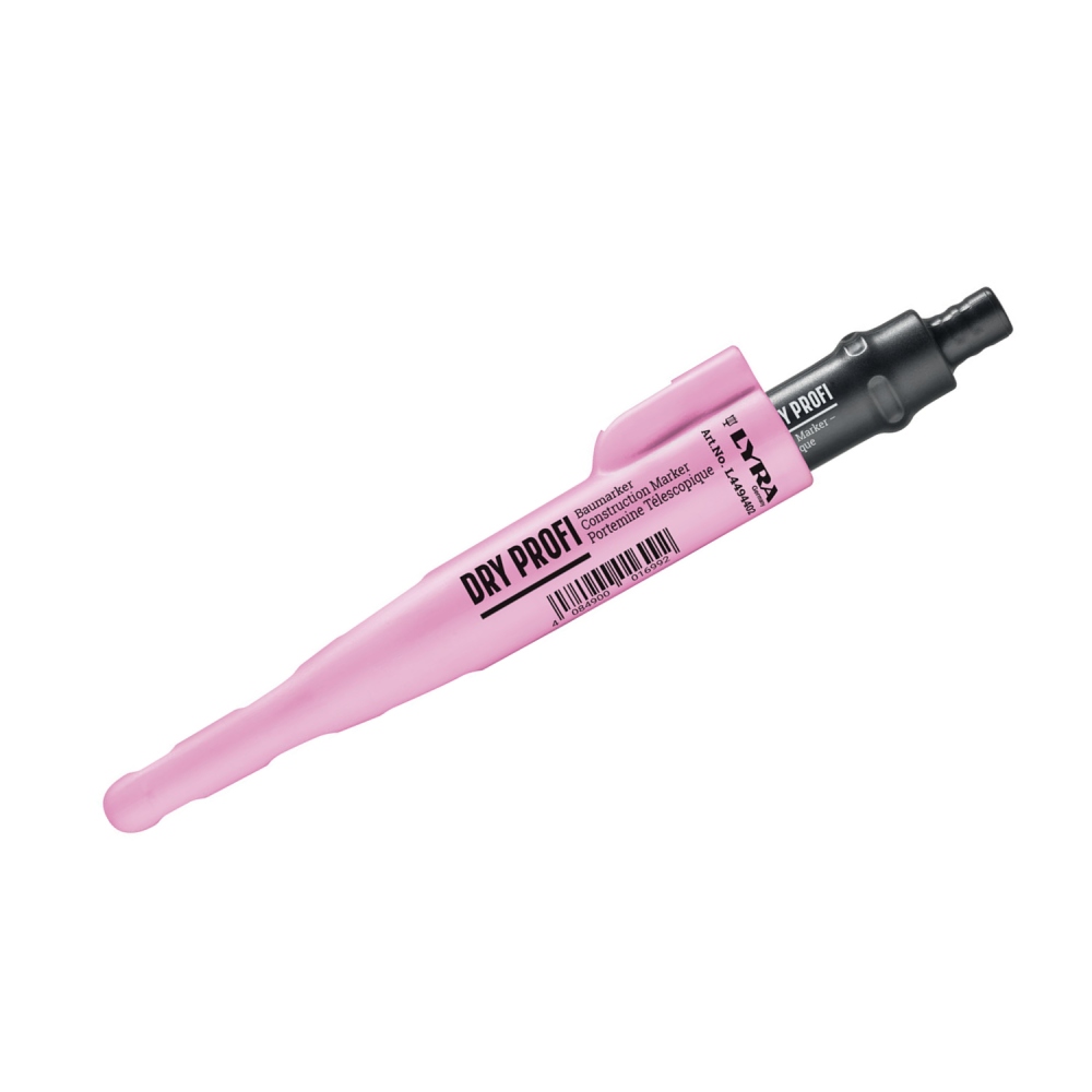 Bút đánh dấu công trình LYRA Dry PROFI 4494402 kèm nắp đậy và gọt chì màu hồng