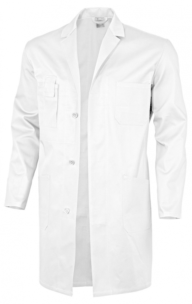 Áo choàng phòng thí nghiệm Qualitex Basic 61951DF4 Cotton màu trắng
