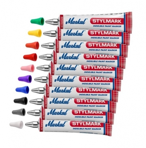 Bộ 10 bút đánh dấu kim loại đầu bi Markal Stylmark 10 màu ngòi 3 mm