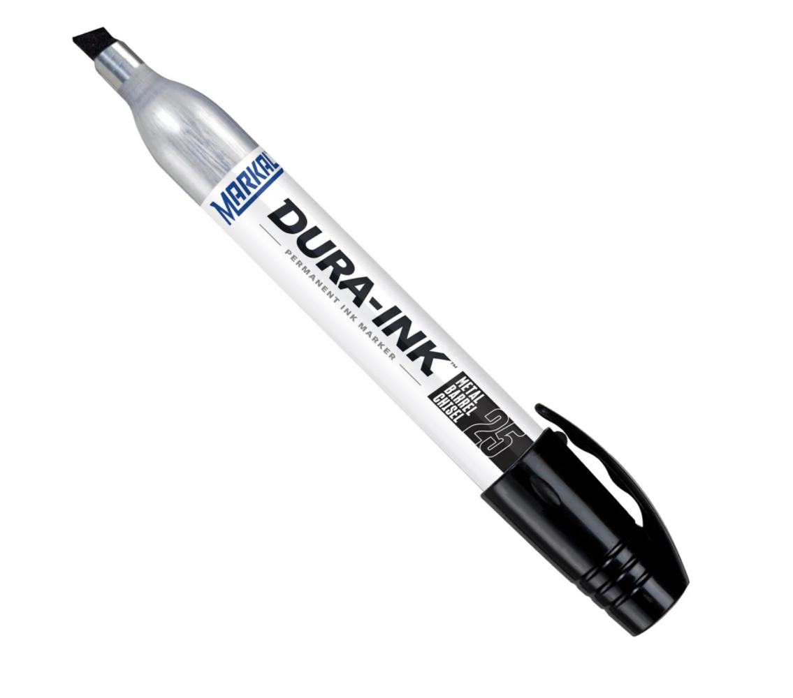Bút lông dầu công nghiệp vỏ nhôm ngòi dẹt Markal Dura-Ink 25