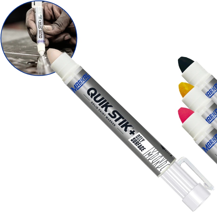 Bút sơn sáp mini đánh dấu bề mặt dầu mỡ Markal Quik-Stik+