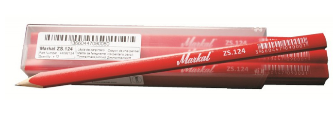 Bút chì thợ mộc Markal ZS.124 240 mm, 12 chiếc, Chưa gọt nhọn