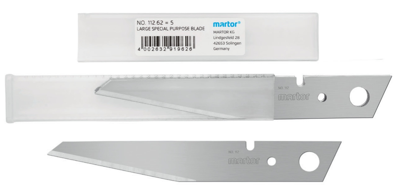 Lưỡi dao đặc biệt bản lớn Martor 112.62 kích thước 135,5 x 19,1 x 0,8 mm