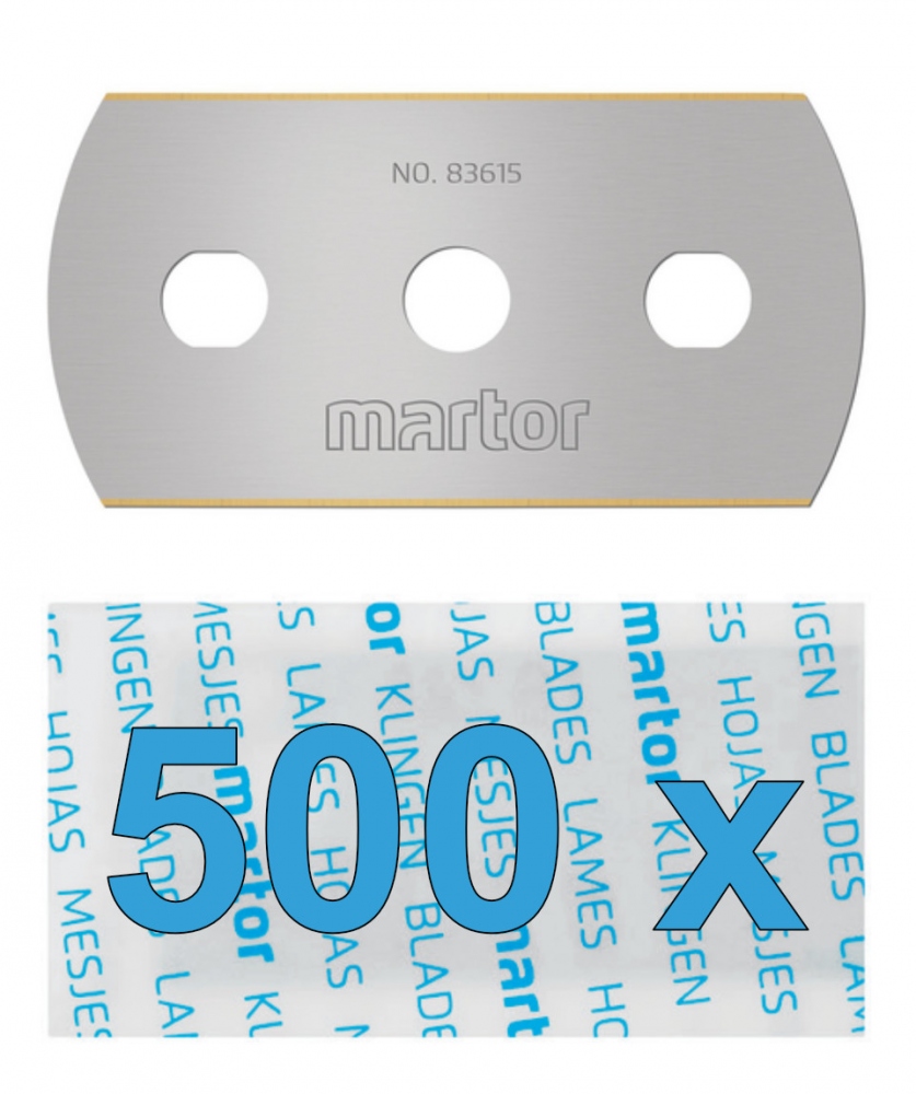 Lưỡi dao công nghiệp Martor 83615.35 thép không gỉ phủ TiN 0.15 mm
