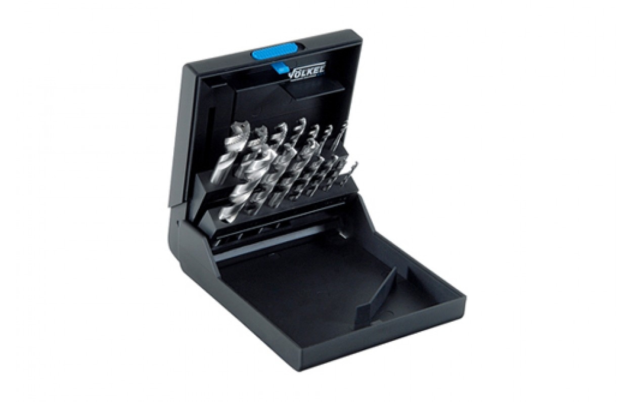 Völkel 47867 Bộ mũi taro máy vòng xanh + mũi khoan, lỗ cụt, M3 - M12