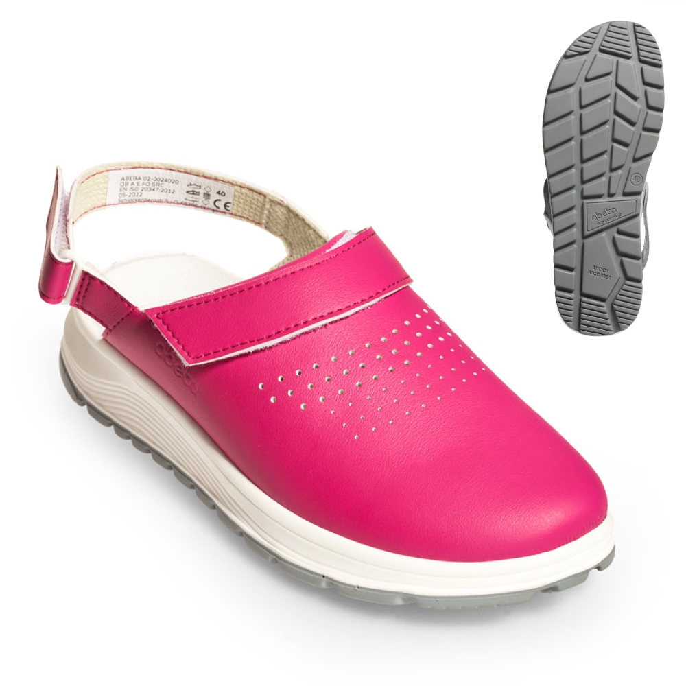 Giày y tế chuyên dụng chống trượt cho nữ màu hồng OB SRC Abeba 824020 ACTIVE