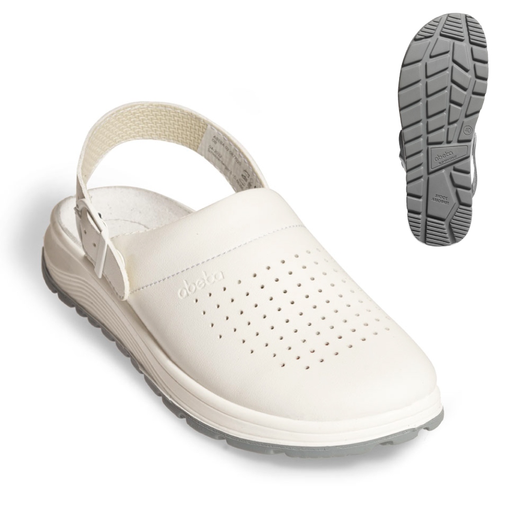 Giày y tế chống trượt màu trắng OB SRC Abeba 877020 ACTIVE