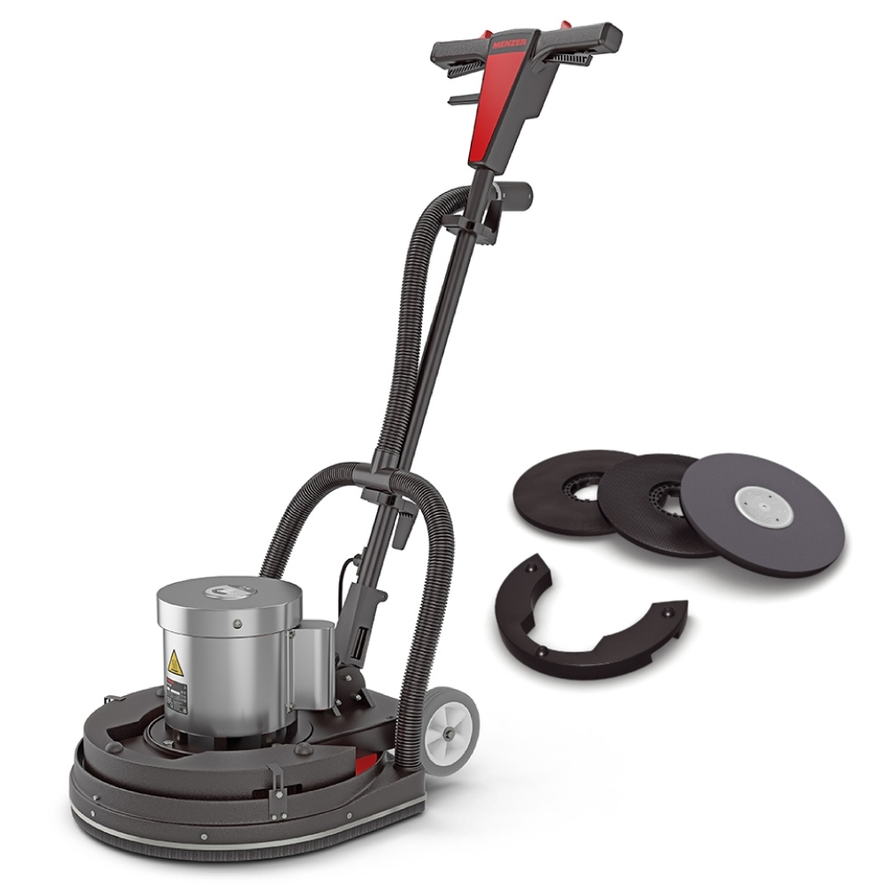 Máy chà sàn đơn MENZER ESM 406 kèm bộ phụ kiện chà nhám và hệ thống hút bụi Dust control 1200