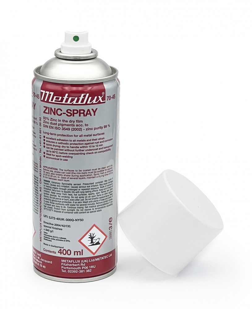 Bình xịt kẽm chống ăn mòn cao cấp Metaflux 70-08 màu xám 400 ml