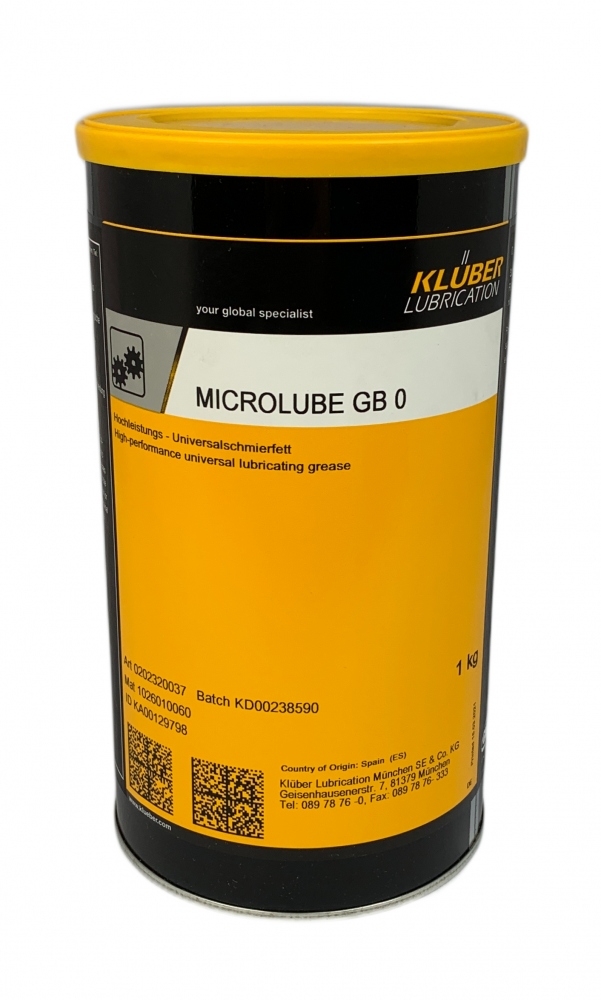 Mỡ bôi trơn hiệu suất cao đa năng Klüber Microlube GB 0 hộp 1kg