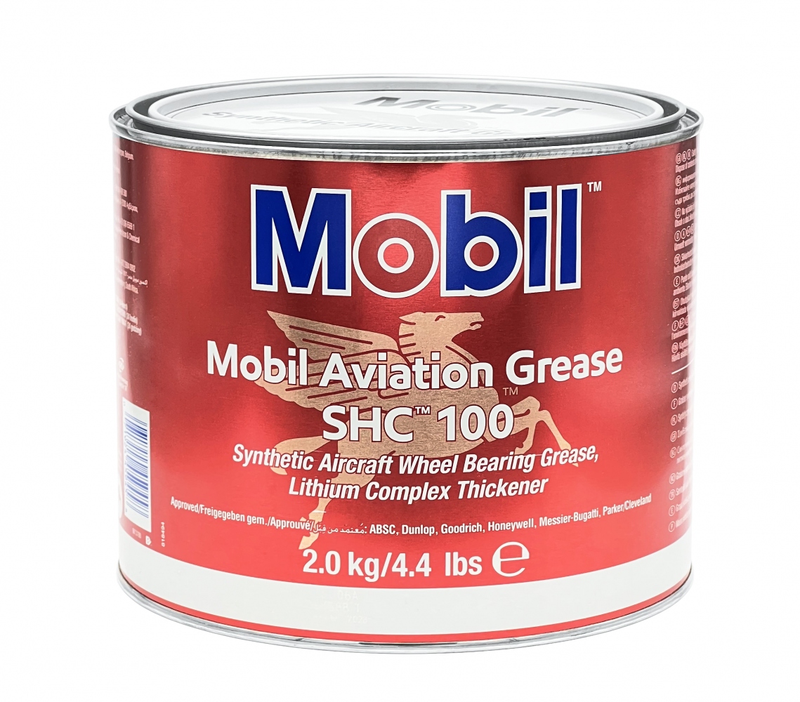 Mỡ hàng không tổng hợp Mobil Aviation Grease SHC 100 lon 2kg