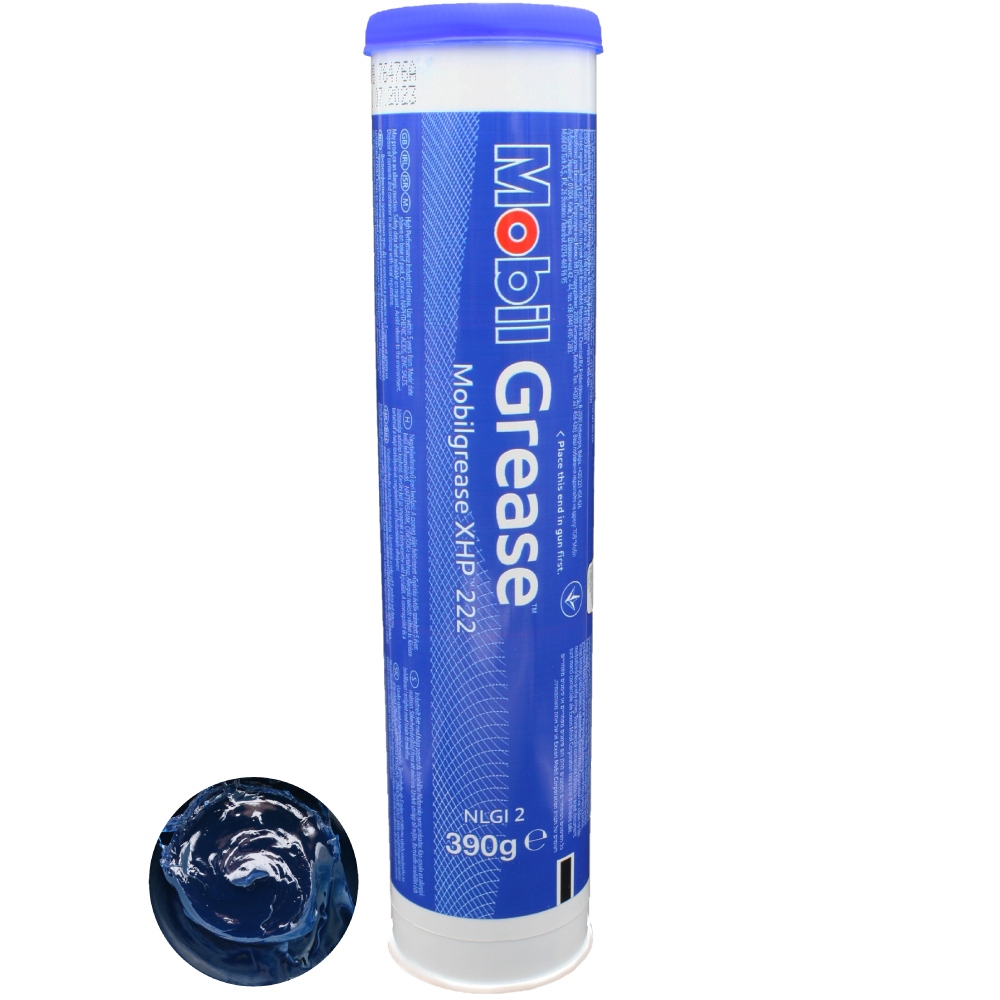 Mỡ bôi trơn gốc Lithium Mobil Mobilgrease XHP 222, độ đông đặc NLGI-2, dạng ống 390g