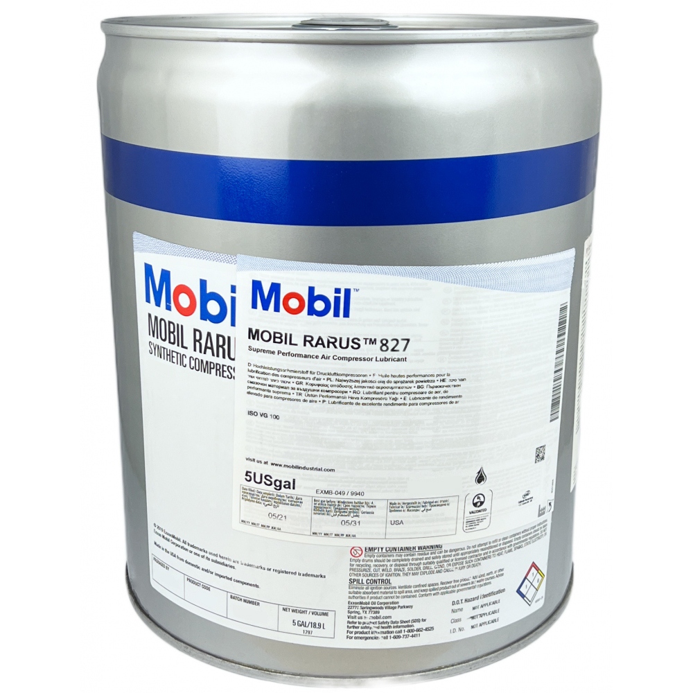 Dầu máy nén khí Mobil Rarus 827, can 5 gallon / 18,9 lít