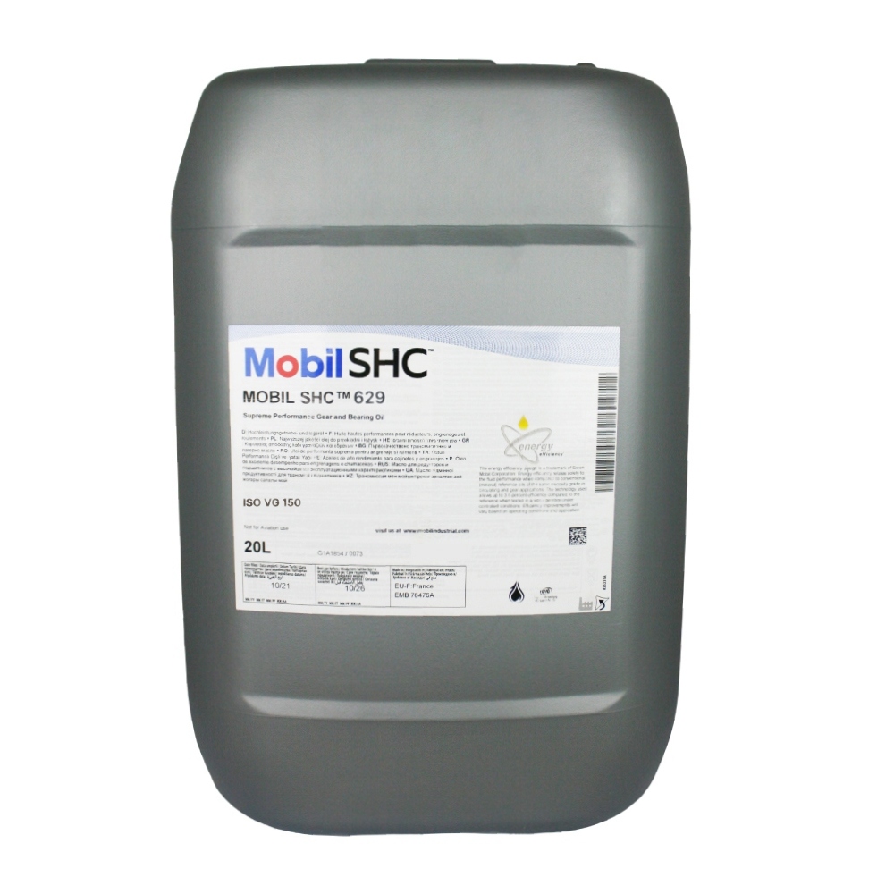 Dầu bánh răng và vòng bi Mobil SHC 629 ISO VG 150, can 20L
