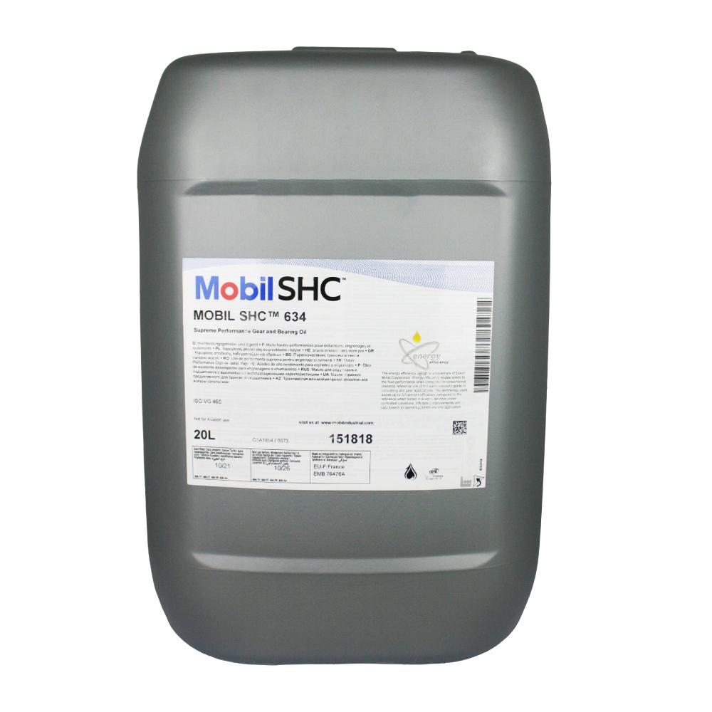 Dầu bánh răng và vòng bi hiệu suất cao Mobil SHC 634 ISO VG 460, 20L