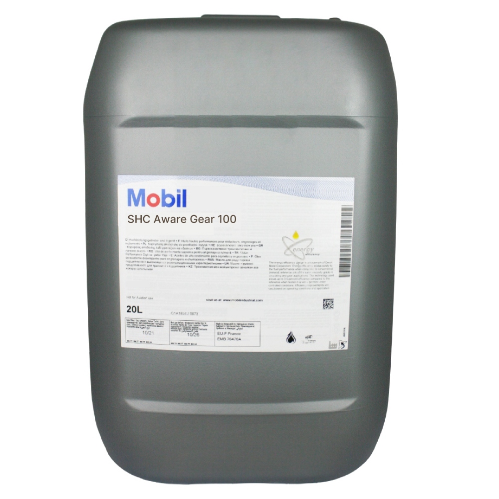 Dầu bánh răng hàng hải hiệu suất cao Mobil SHC Aware Gear 100 20L