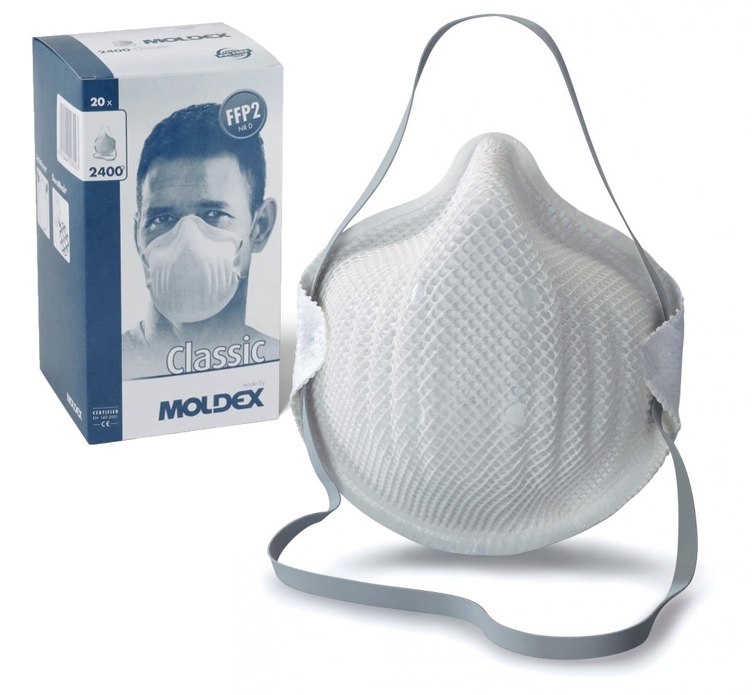 Khẩu trang lọc bụi dùng một lần Moldex 2400 Classic không có van thở FFP2 NR D