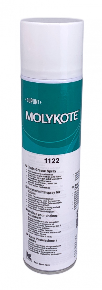 Mỡ bôi trơn dạng xịt cho xích và bánh răng hở Molykote 1122 MoS2 Synthetic 400 ml
