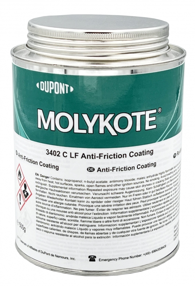 Molykote 3402-C LF AFC Lớp phủ chống ma sát MoS2 màu xám lon 500g