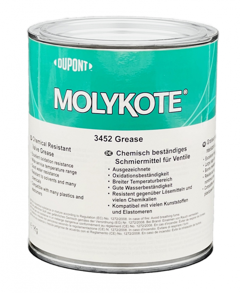 Mỡ silicon flo bôi trơn van MOLYKOTE 3452 lon 1kg