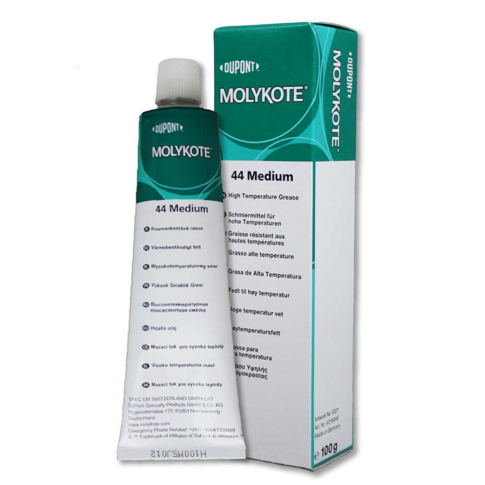 Mỡ bôi trơn vòng bi chịu nhiệt độ cao Molykote 44 Medium độ xuyên kim NLGI-2 tuýp 100g