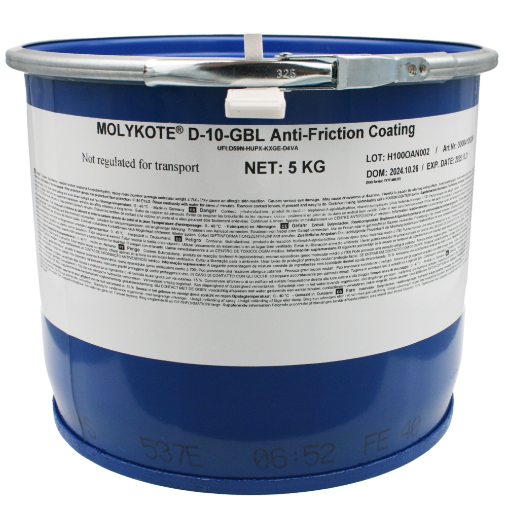Lớp phủ chống ma sát Molykote D-10 GBL màu đen Graphite thùng 5kg