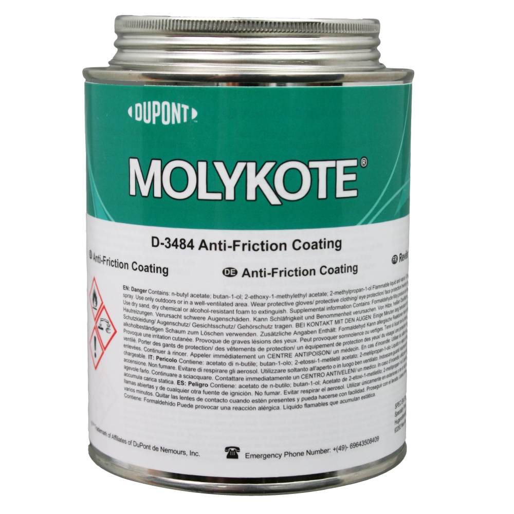 Molykote D-3484 AFC Lớp phủ giảm ma sát đóng rắn nhiệt hộp 500g