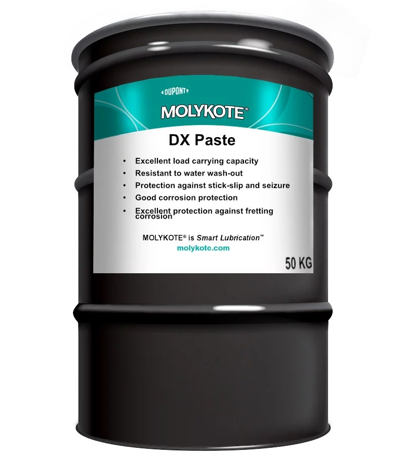 Mỡ bôi trơn Molykote DX Paste dùng cho lắp ráp và bôi trơn lâu dài 50kg