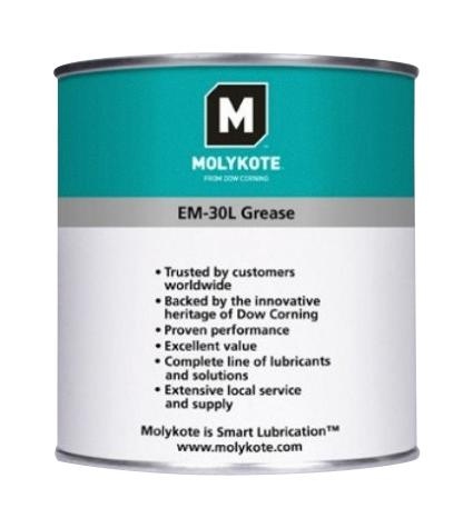 Mỡ bôi trơn hiệu suất cao gốc PAO Molykote EM-30 L lon 1kg