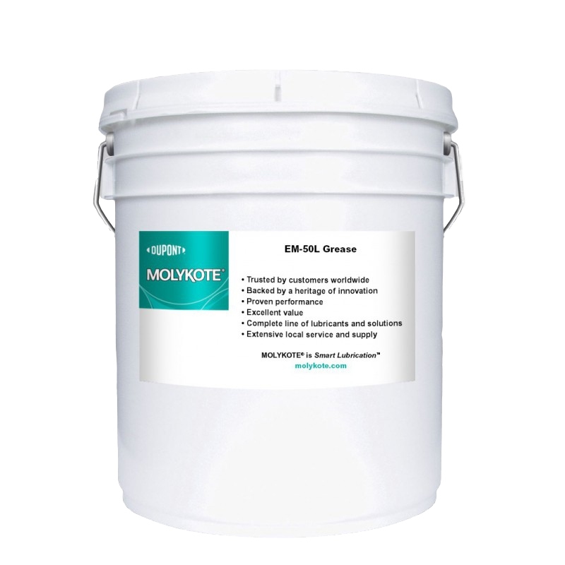 Mỡ bôi trơn Molykote EM-50L gốc dầu hydrocarbon tổng hợp/xà phòng lithium thùng 16kg