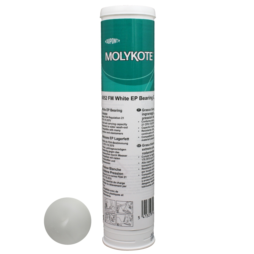 Mỡ bôi trơn vòng bi chịu cực áp màu trắng Molykote G-0052 FM, tiêu chuẩn NLGI-2, tuýp 380g