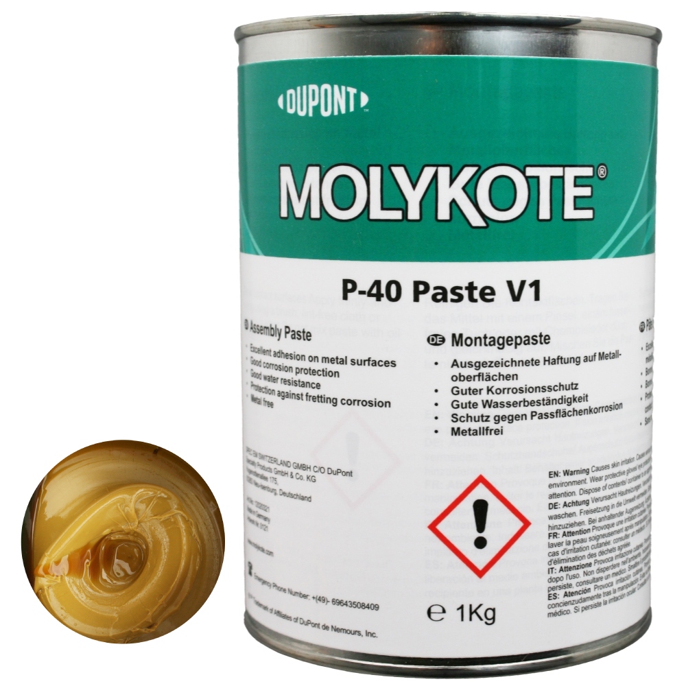 Mỡ lắp ráp dán dính không chứa kim loại Molykote P-40 Paste V1 lon 1kg