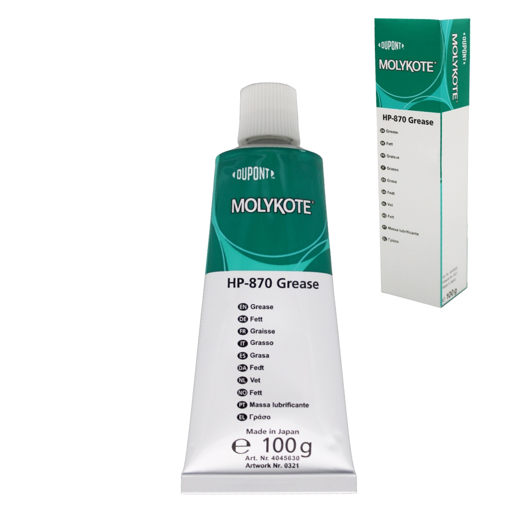 Mỡ bôi trơn fluor hóa toàn phần Molykote HP-870, cấp NLGI-2, tuýp 100g