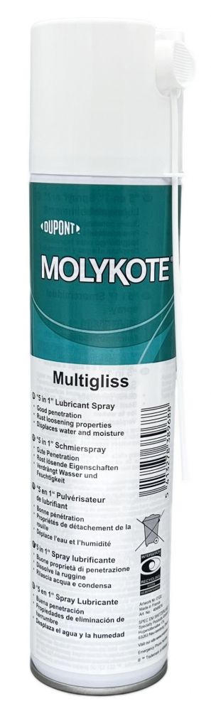 Chai xịt Molykote Multigliss 5 trong 1 chăm sóc kim loại 400ml