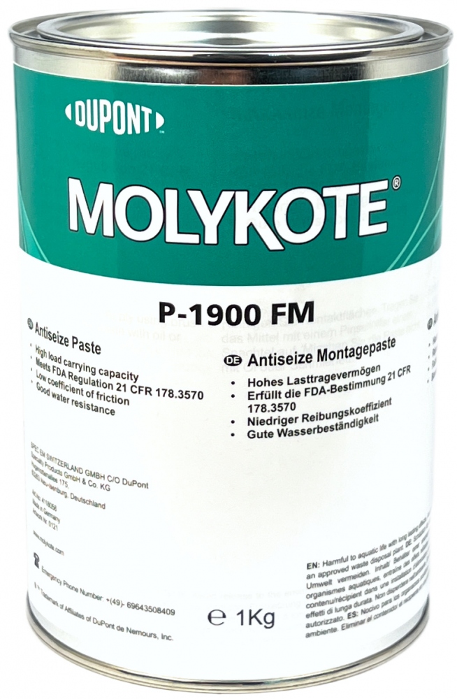 Mỡ bôi trơn thực phẩm Molykote P-1900 FM dạng paste chứa chất bôi trơn rắn 1kg