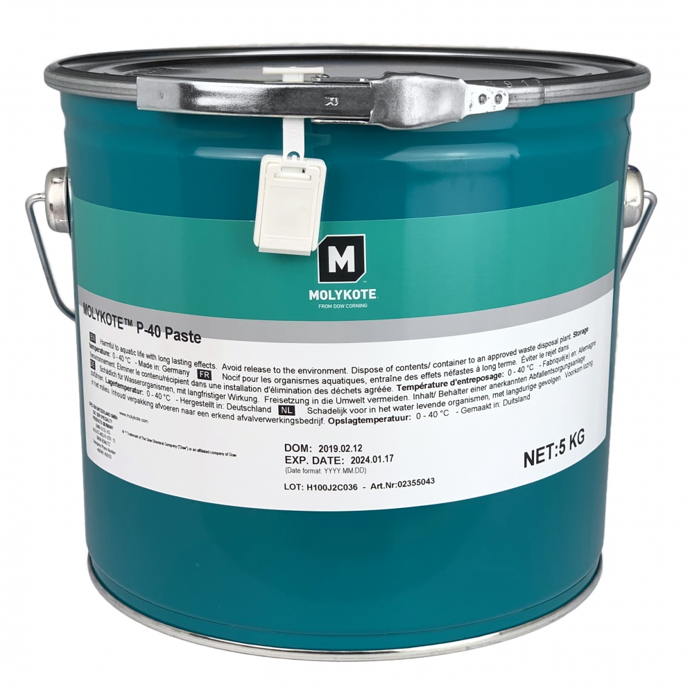 Mỡ dán lắp ráp kết dính không chứa kim loại gốc PAO Molykote P-40 V1 5kg