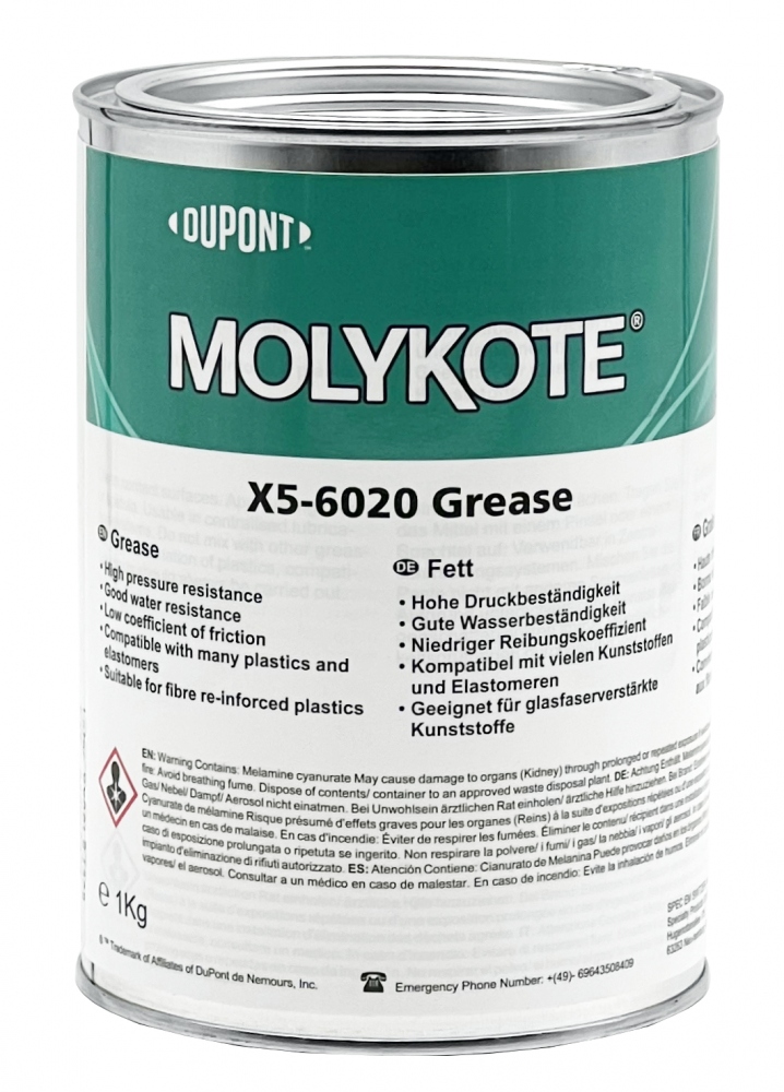 Mỡ bôi trơn hiệu suất cao Molykote X5-6020 dành cho các linh kiện nhựa 1kg