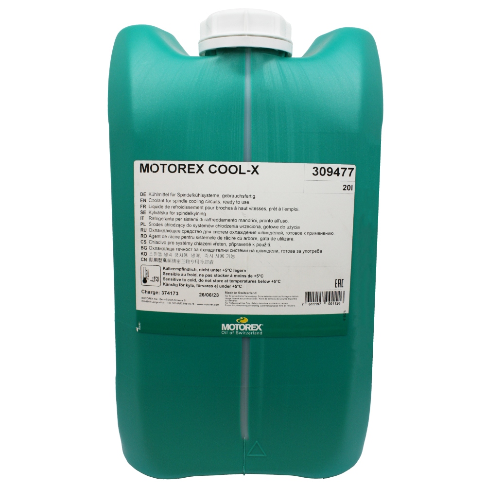 MOTOREX COOL-X Dung dịch làm mát cho hệ thống làm mát trục chính, sẵn sàng sử dụng 20L